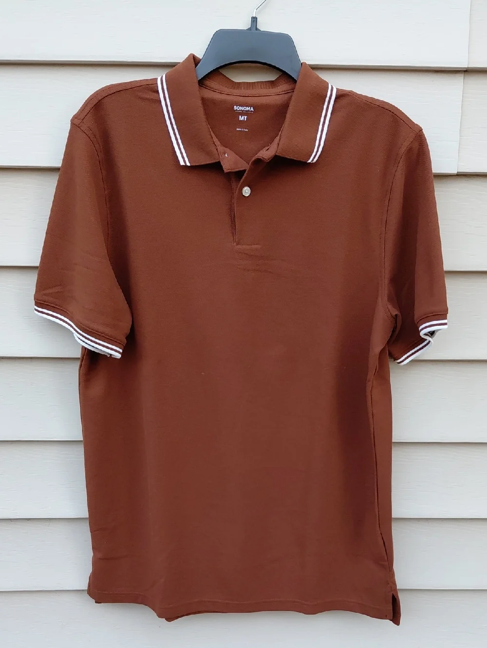 SONOMA Goods For Life Men's Brown Polo Shirt Size Medium Tall